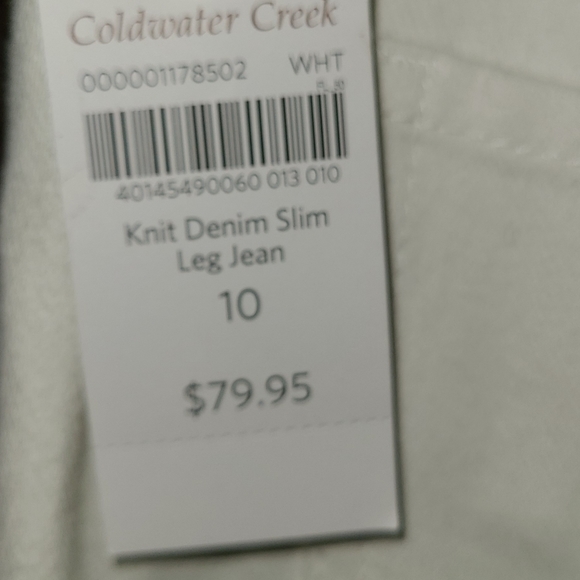 Coldwater Creek knit denim slim leg jean NWT - Picture 5 of 6